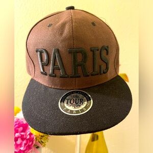 NWT Tour embroidered Paris adjustable closure at back unisex cap !